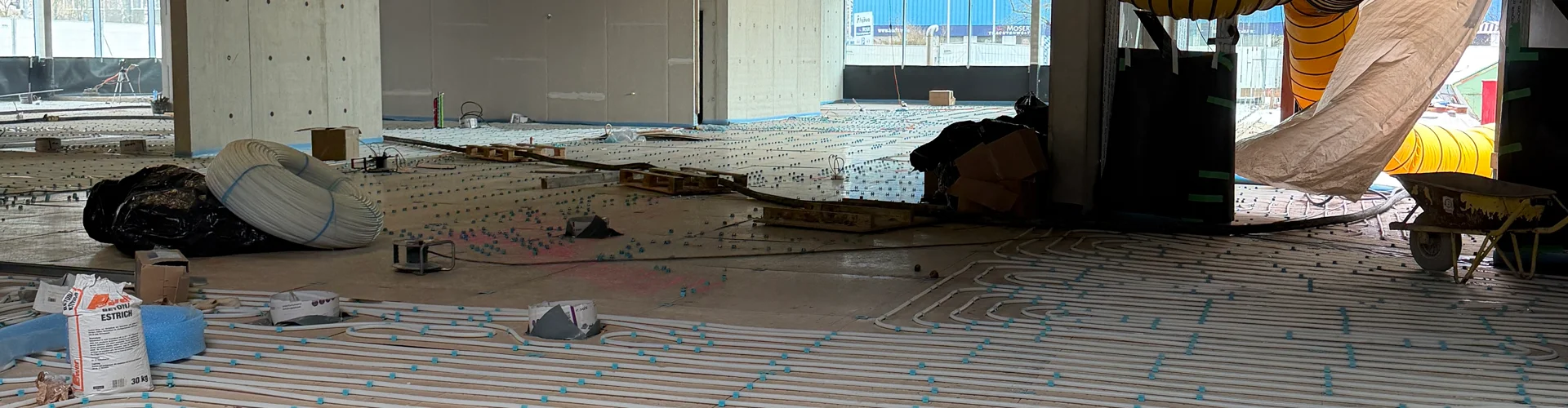 Baustellenbild, Gebäude innen